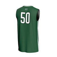 Hawaii Rainbow Warriors Basketball Jersey, Green Fashion Sportswear Jersey Shirt, Sleeveless Athletic Tank Jersey, Casual Gift for Men
