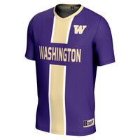 Washington Huskies Soccer Jersey, Purple Lightweight Sportswear Jersey Shirt, Lightweight Breathable Athletic Jersey, Casual Gift for Men