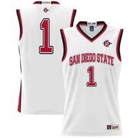 San Diego State Aztecs Basketball Jersey, White Fashion Sportswear Jersey Shirt, Sleeveless Athletic Tank Jersey, Casual Gift for Men