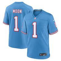Warren Moon Tennessee Titans Football Jersey, Light Blue Sportswear Jersey Shirt, Lightweight Breathable Athletic Jersey, Casual Gift for Men