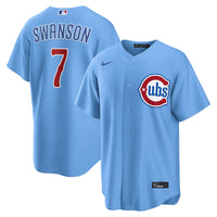 Dansby Swanson Chicago Cubs Baseball Jersey, Light Blue Sportswear Jersey Shirt, Lightweight Breathable Athletic Jersey, Casual Gift for Men