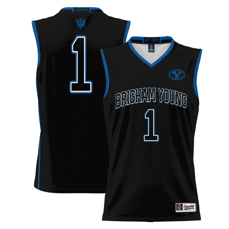 BYU Cougars Lightweight Basketball Jersey, Black Sportswear Jersey Shirt, Sleeveless Athletic Tank Jersey, Casual Gift for Men