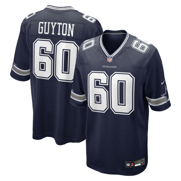Dallas Cowboys Tyler Guyton Navy Player Game Jersey