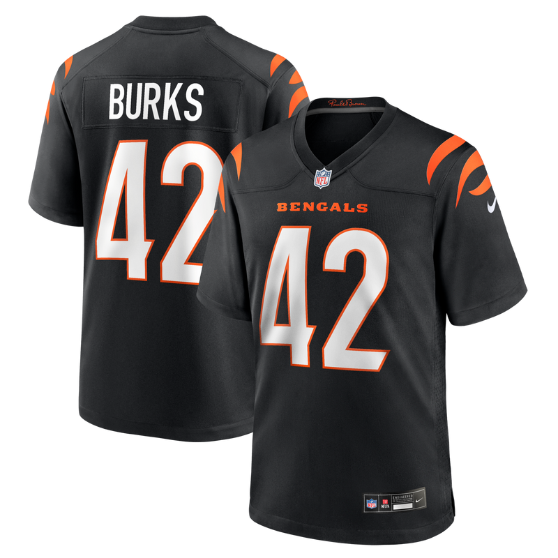 Oren Burks Cincinnati Bengals Football Jersey, Black Game Sportswear Jersey Shirt, Lightweight Breathable Athletic Jersey, Casual Gift for Men