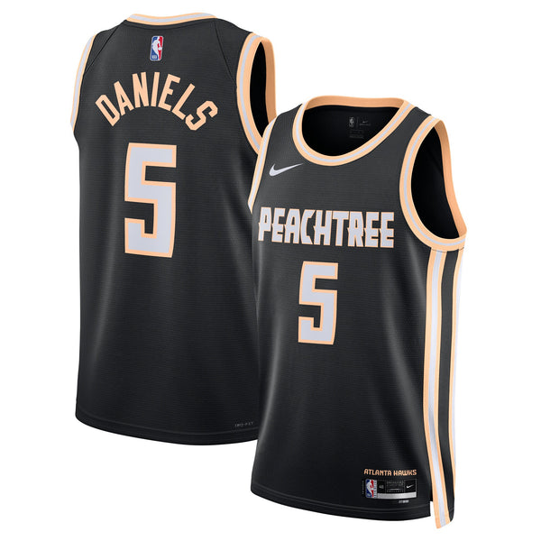 Atlanta Hawks 2025/26 City Edition Swingman Jersey - Black - Dyson Daniels
