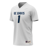 UC Davis Aggies Lacrosse Jersey, White Fashion Lightweight Sportswear Jersey Shirt, Lightweight Breathable Athletic Jersey, Casual Gift for Men