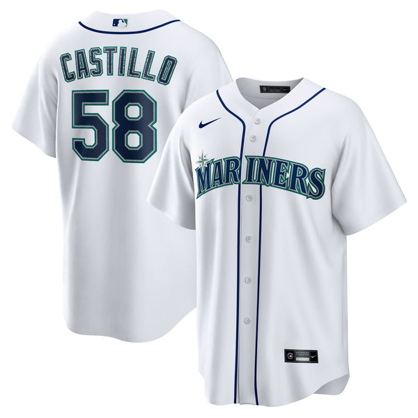 Seattle Mariners Luis Castillo White Home Replica Jersey