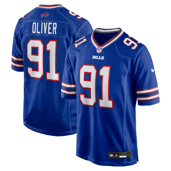 Buffalo Bills Ed Oliver Royal Team Game Player Jersey