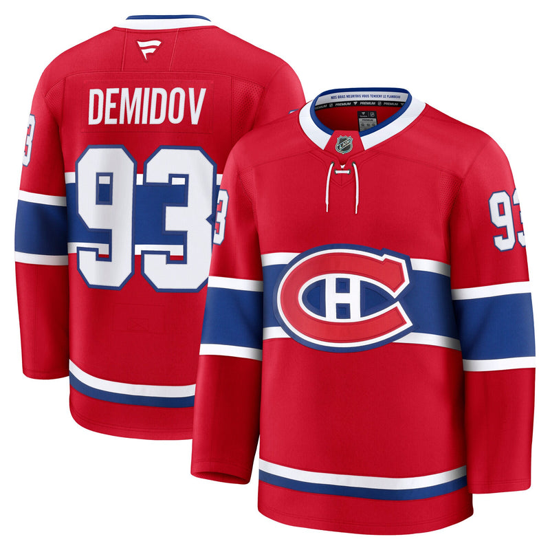 Ivan Demidov Montreal Canadiens Hockey Jersey, Red Premium Home Sportswear Jersey Shirt, Long Sleeve Hockey Sweater Jersey, Casual Gift for Men