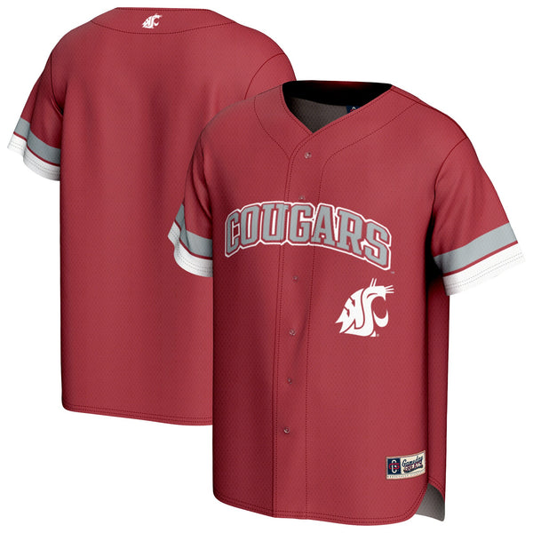 Crimson Washington State Cougars Spirit Baseball Jersey