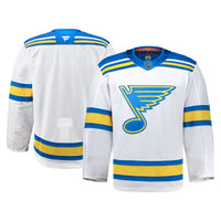 St. Louis Blues Hockey Jersey, White Authentic Away Sportswear Jersey Shirt, Long Sleeve Hockey Sweater Jersey, Casual Gift for Men