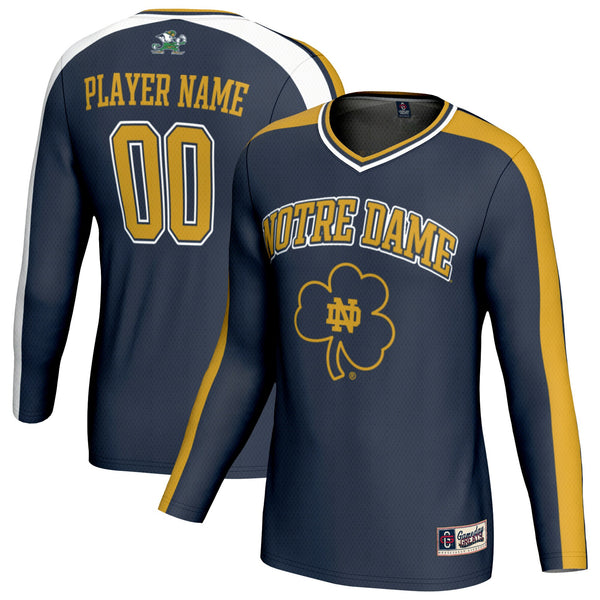 Notre Dame Fighting Irish NIL Pick-A-Player Lightweight Collegiate Volleyball Fashion Jersey - Navy