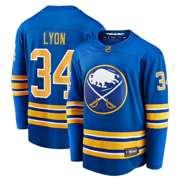 Buffalo Sabres Alex Lyon Royal Home Breakaway Jersey