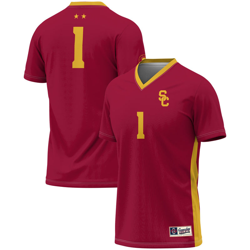 USC Trojans Soccer Jersey, Cardinal Fashion Lightweight Sportswear Jersey Shirt, Lightweight Breathable Athletic Jersey, Casual Gift for Men
