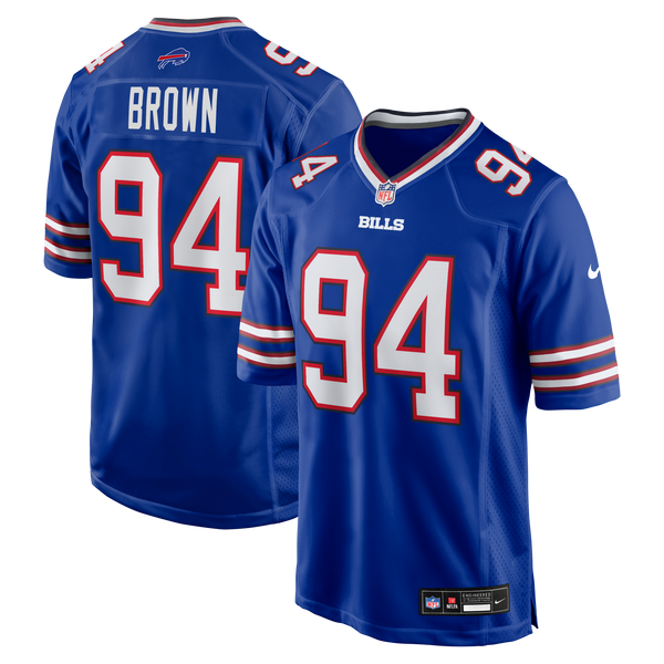 Buffalo Bills Andrew Brown Royal Game Jersey