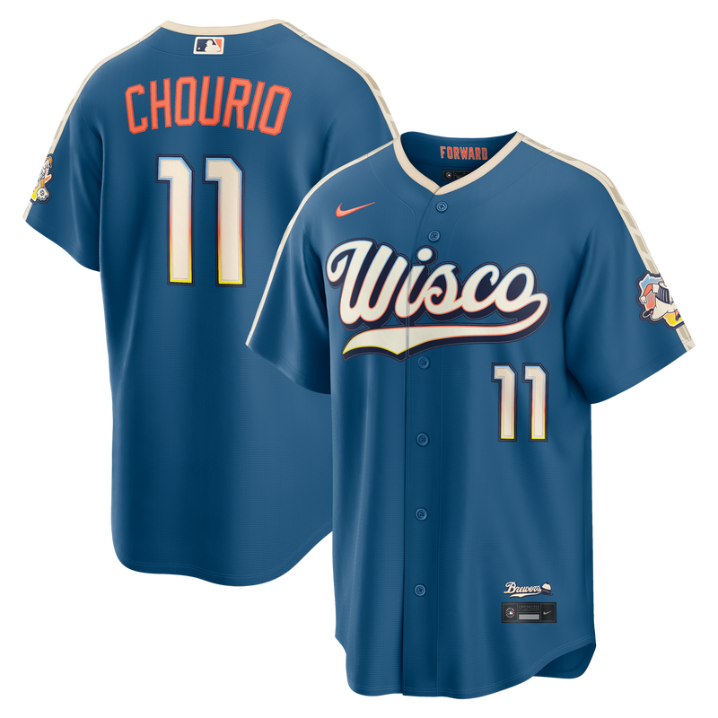 Jackson Chourio Milwaukee Brewers Baseball Jersey, Blue Sportswear Jersey Shirt, Lightweight Breathable Athletic Jersey, Casual Gift for Men