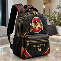 OSU Scarlet Crest - Buckeye Emblem Backpack in Black and Gold