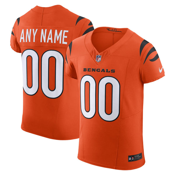 Cincinnati Bengals Orange Alternate Elite Custom Jersey