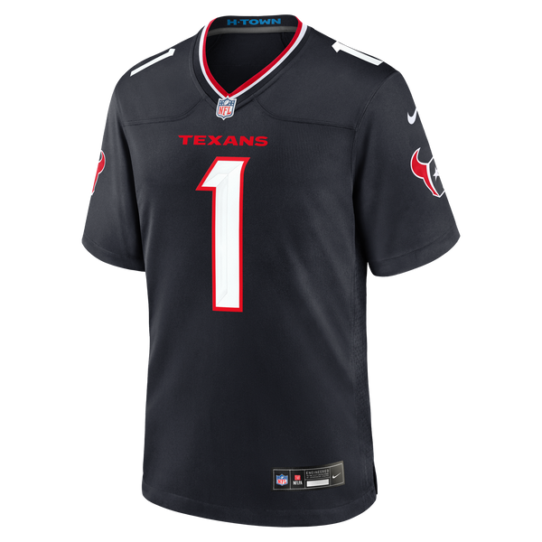 Houston Texans Navy #1 Dad Game Jersey