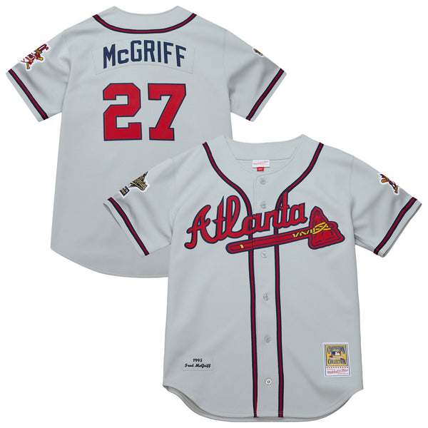 Atlanta Braves Fred McGriff Gray 1995 Throwback Authentic Jersey