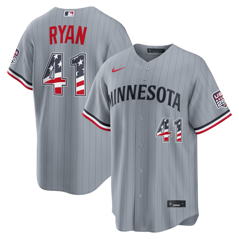 Joe Ryan Minnesota Twins Baseball Jersey, Gray Sportswear Jersey Shirt, Lightweight Breathable Athletic Jersey, Casual Gift for Men