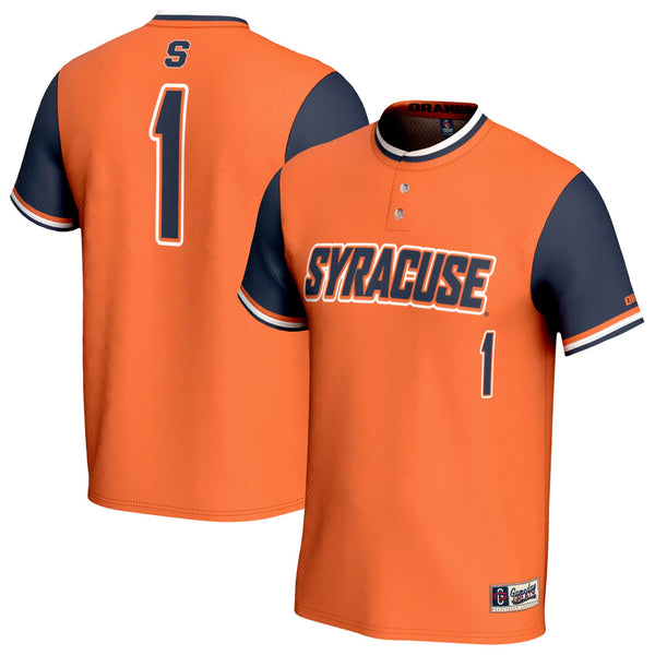 #1 Syracuse Orange Lightweight Collegiate Softball Fashion Jersey - Orange
