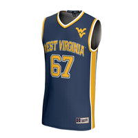 West Virginia Mountaineers Basketball Jersey, Sportswear Jersey Shirt, Sleeveless Athletic Tank Jersey, Casual Gift for Men, Style 203196418