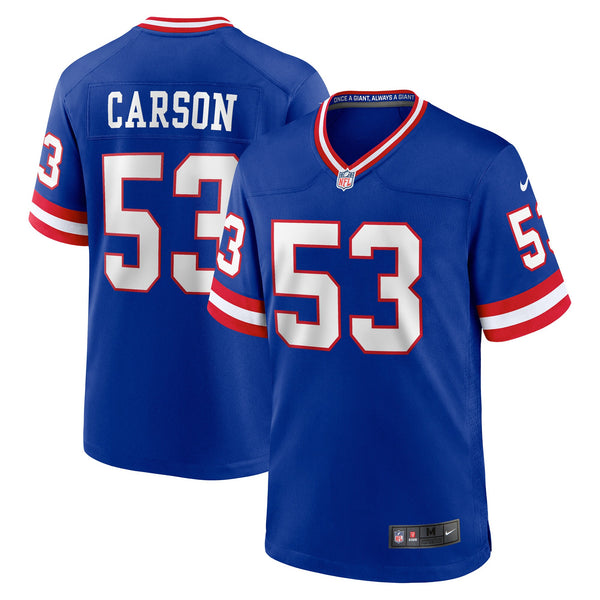 New York Giants Harry Carson Royal Retired Player Alternate Game Jersey