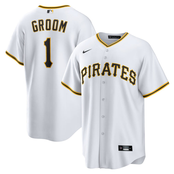Pittsburgh Pirates White #1 Groom Home Replica Jersey