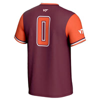 Virginia Tech Hokies Softball Jersey, Maroon Fashion Sportswear Jersey Shirt, Lightweight Breathable Athletic Jersey, Casual Gift for Men