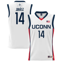 UConn Huskies Basketball Jersey, White Sportswear Jersey Shirt, Sleeveless Athletic Tank Jersey, Casual Gift for Men, Style 200402987