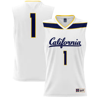 Cal Bears Basketball Jersey, White Fashion Lightweight Sportswear Jersey Shirt, Sleeveless Athletic Tank Jersey, Casual Gift for Men