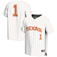 Texas Longhorns Lightweight Baseball Jersey, White Sportswear Jersey Shirt, Lightweight Breathable Athletic Jersey, Casual Gift for Men