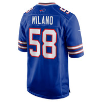 Matt Milano Buffalo Bills Football Jersey, Royal Game Sportswear Jersey Shirt, Lightweight Breathable Athletic Jersey, Casual Gift for Men