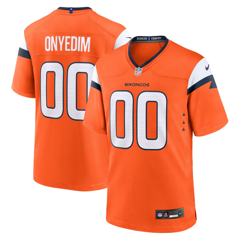 Tyler Onyedim Denver Broncos Football Jersey, Orange Game Sportswear Jersey Shirt, Lightweight Breathable Athletic Jersey, Casual Gift for Men