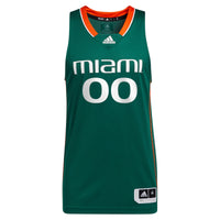 Miami Hurricanes Basketball Jersey, Green Alternate Sportswear Jersey Shirt, Sleeveless Athletic Tank Jersey, Casual Gift for Men