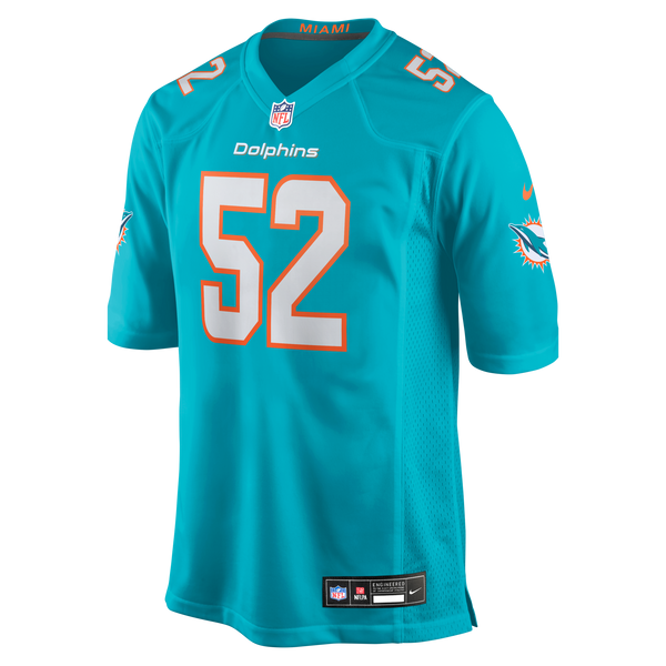 Miami Dolphins Patrick Paul Aqua Game Jersey