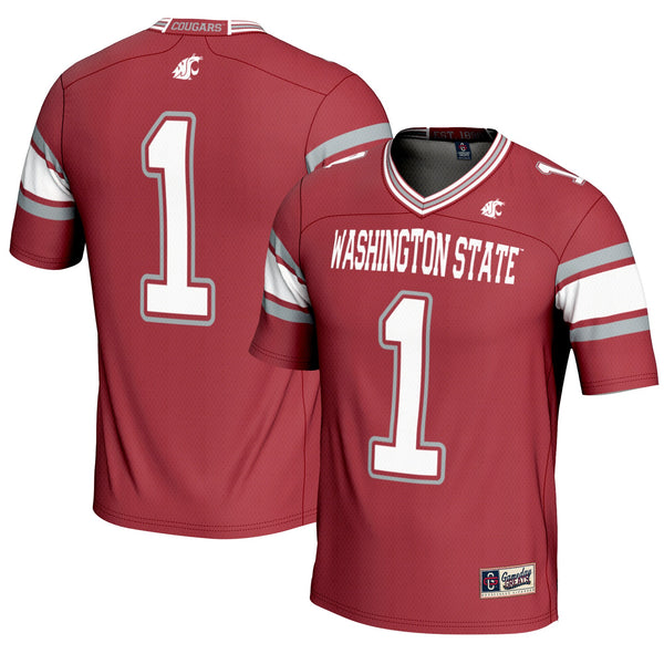 #1 Washington State Cougars Endzone Football Jersey - Crimson