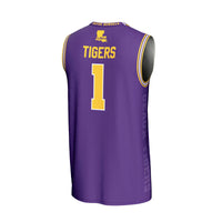 LSU Tigers Basketball Jersey, Purple Lightweight Sportswear Jersey Shirt, Sleeveless Athletic Tank Jersey, Casual Gift for Men, Style 201346807