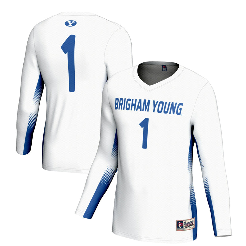 BYU Cougars Volleyball Jersey, White Lightweight Sportswear Jersey Shirt, Lightweight Breathable Athletic Jersey, Casual Gift for Men