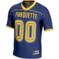 Marquette Golden Eagles Lacrosse Jersey, Navy Lightweight Sportswear Jersey Shirt, Lightweight Breathable Athletic Jersey, Casual Gift for Men