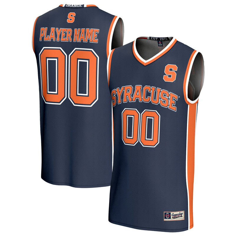 Syracuse Orange Basketball Jersey, Navy Fashion Sportswear Jersey Shirt, Sleeveless Athletic Tank Jersey, Casual Gift for Men, Style 203645458