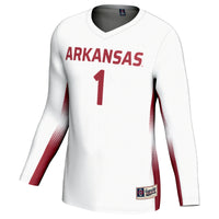Arkansas Razorbacks Volleyball Jersey, White Lightweight Sportswear Jersey Shirt, Lightweight Breathable Athletic Jersey, Casual Gift for Men