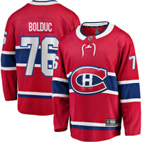 Zack Bolduc Montreal Canadiens Hockey Jersey, Red Breakaway Home Sportswear Jersey Shirt, Long Sleeve Hockey Sweater Jersey, Casual Gift for Men