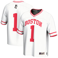 Boston University Lacrosse Jersey, White Fashion Sportswear Jersey Shirt, Lightweight Breathable Athletic Jersey, Casual Gift for Men
