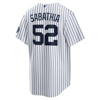 CC Sabathia New York Yankees Baseball Jersey, White Replica Sportswear Jersey Shirt, Lightweight Breathable Athletic Jersey, Casual Gift for Men