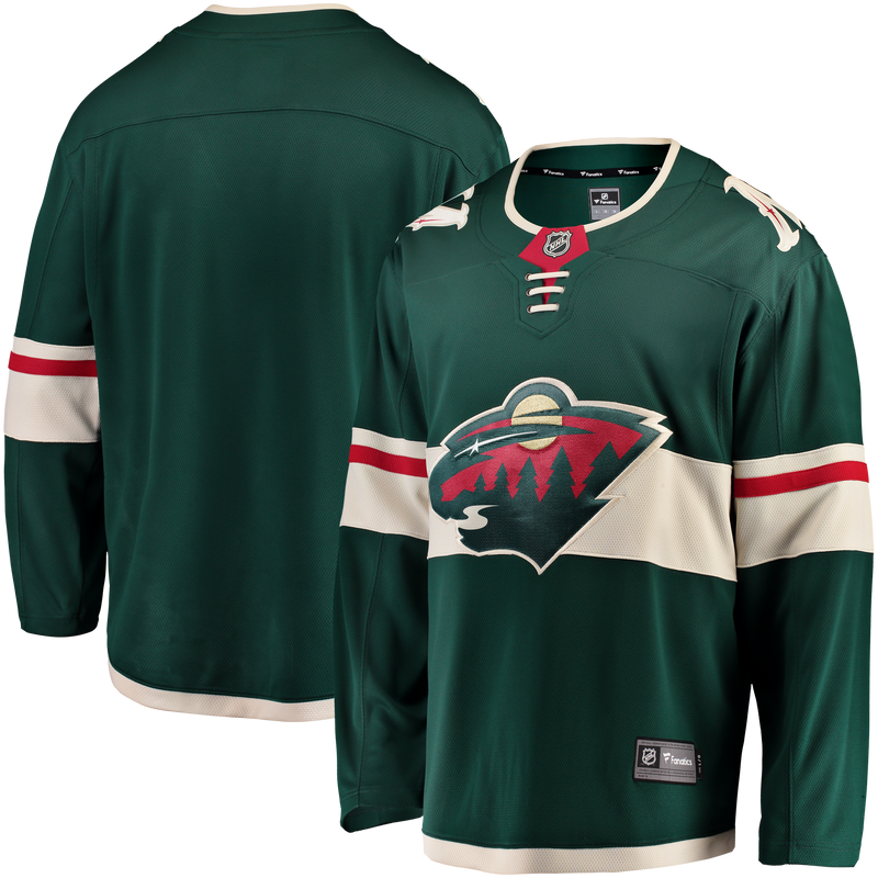 Minnesota Wild Hockey Jersey, Green Breakaway Sportswear Jersey Shirt, Long Sleeve Hockey Sweater Jersey, Casual Gift for Men, Style 2000063704
