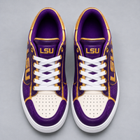 LSU Pride - Purple and Gold Low Top Sneakers