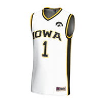 Iowa Hawkeyes Basketball Jersey, White Fashion Lightweight Sportswear Jersey Shirt, Sleeveless Athletic Tank Jersey, Casual Gift for Men