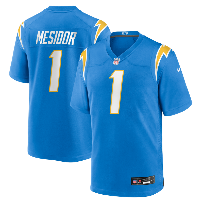 Akheem Mesidor Los Angeles Chargers Football Jersey, Blue Sportswear Jersey Shirt, Lightweight Breathable Athletic Jersey, Casual Gift for Men